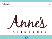 Tablet Screenshot of annespatisserie.co.uk